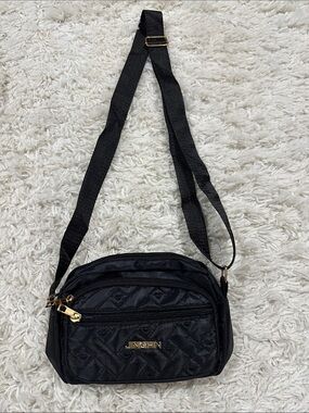 JINGPIN Black Quilted Y2K Crossbody Bag EUC